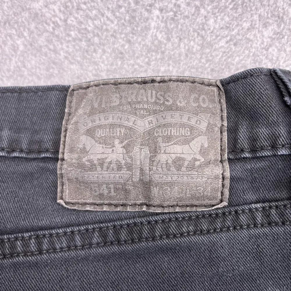Levi's‎ 541 Tapered Jeans Mens 34x34 (Fits 34x32) Black Denim